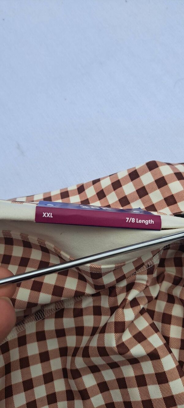 JoyLab XXL Brown Gingham High-Rise 7/8 Leggings NWT Target - Picture 4 of 6